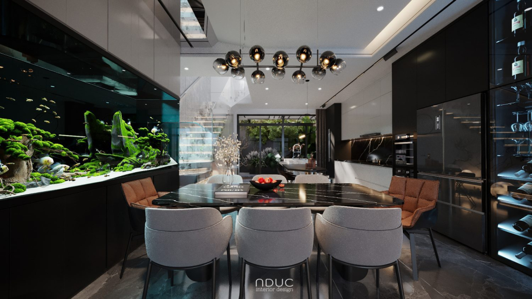 Nguyen Ngoc Duc - 3D Living Room - Kitchen Interior Model Download 