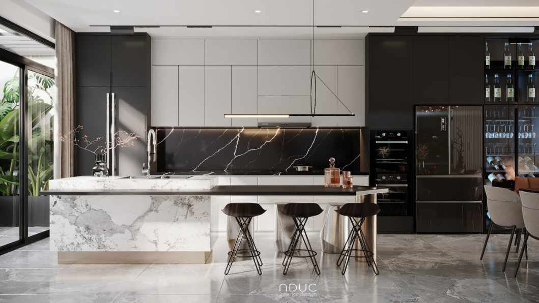 Nguyen Ngoc Duc - 3D Living Room - Kitchen Interior Model Download 