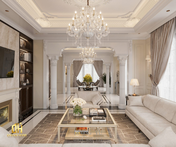  Vu Duong - 3D Living Room - Kitchen Interior Model Download