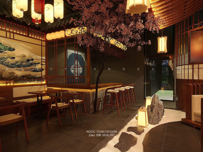  Ngoc Toan - Download Free 3D Japanese Restaurant Interior Model 