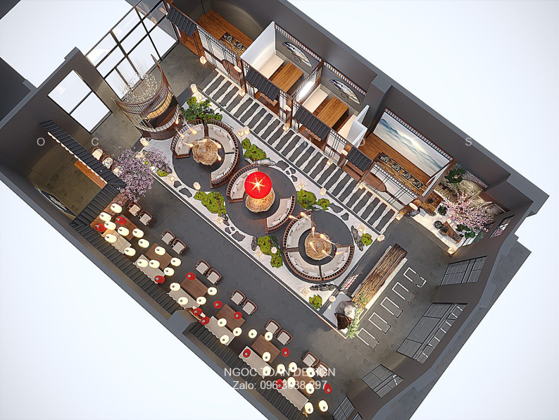  Ngoc Toan - Download Free 3D Japanese Restaurant Interior Model 