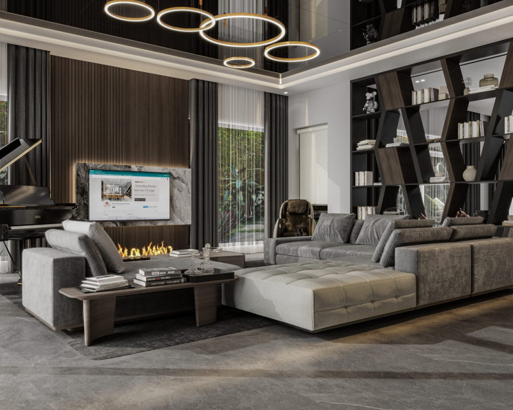 Tran Tuan Minh - 3D Living Room - Kitchen Interior Model Download 