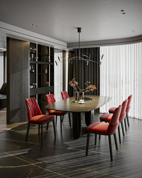  Hoang Tuan Anh - 3D Living Room – Kitchen Interior Model Download 