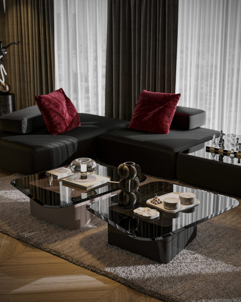  Hoang Tuan Anh - 3D Living Room – Kitchen Interior Model Download 