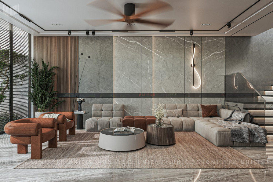  Nguyen Trung Phuc - 3D Living Room – Kitchen Interior Model Download 