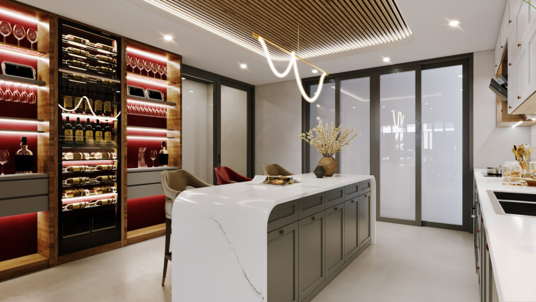 Phong Nguyen -3D Living Room – Kitchen Interior Model Download 