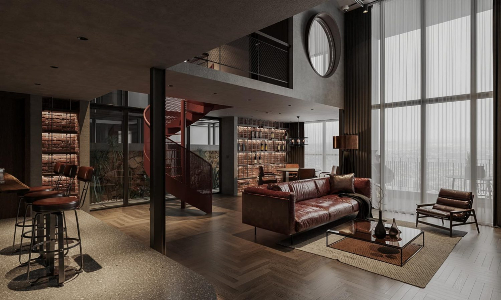 Son Nguyen - 3D Living Room – Kitchen Interior Model Download 