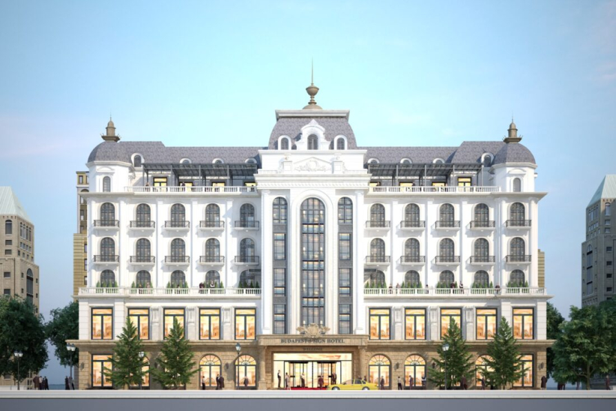 Vu Huy Hung - 3D Exterior Hotel Scene Model 3dsmax Free Download 