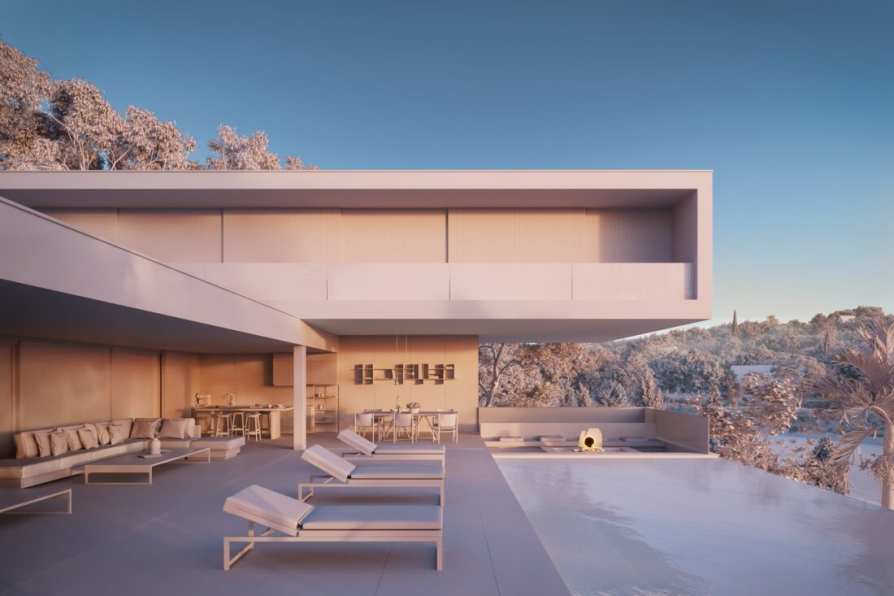 3D Exteriors Villa Scene Model 3dsmax Free Download By Long Nguyen