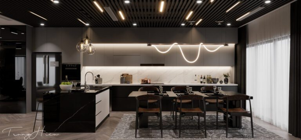 Tran Trung Hieu - 3D Interior Kitchen – Livingroom 312 Scene 3dsmax