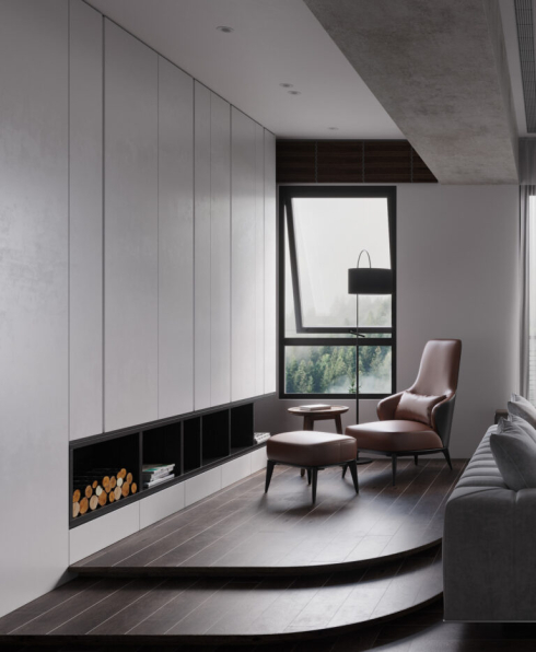 Quan Xien - 3D Interior Scene File 3dsmax Model Livingroom 454 