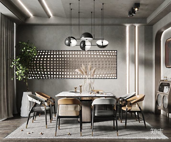 Kha Vi  - 3D Interior Scenes File 3dsmax Model Dining Room 30 