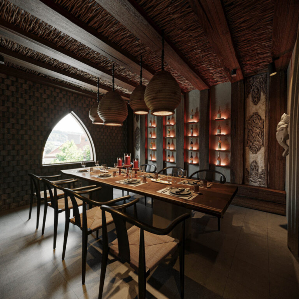Hoang Tung - 3D Interior Scenes File 3dsmax Model Diningroom 9 