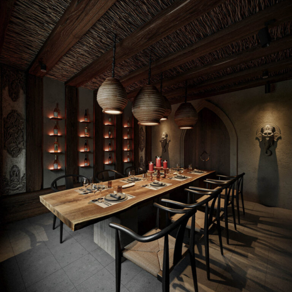 Hoang Tung - 3D Interior Scenes File 3dsmax Model Diningroom 9 