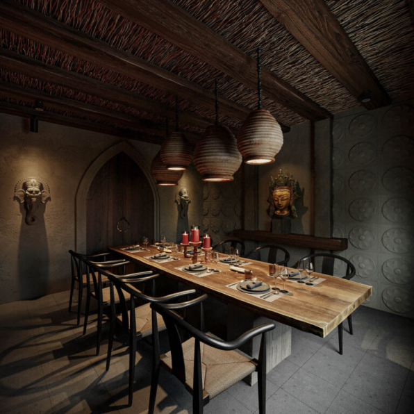 Hoang Tung - 3D Interior Scenes File 3dsmax Model Diningroom 9 