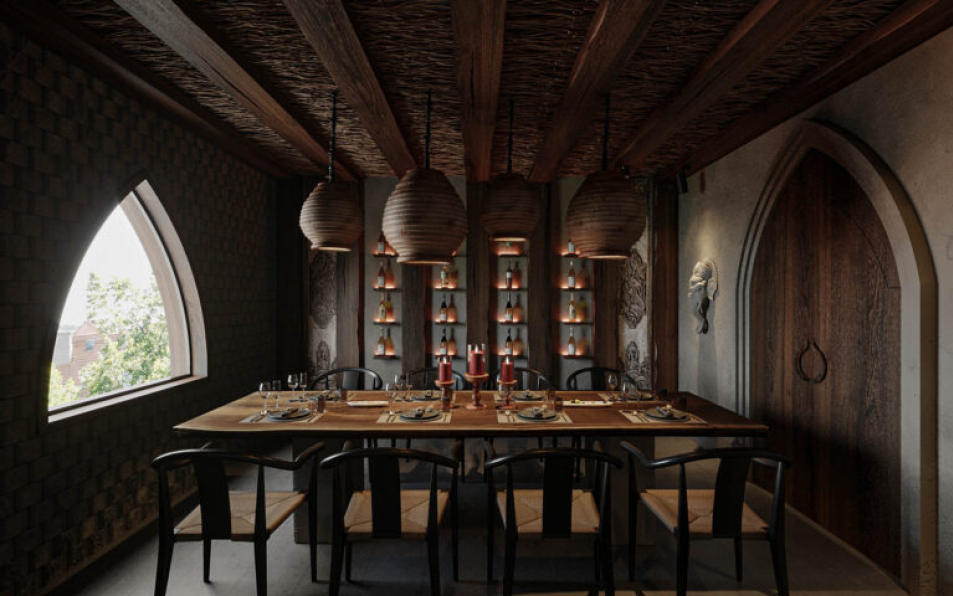 Hoang Tung - 3D Interior Scenes File 3dsmax Model Diningroom 9 