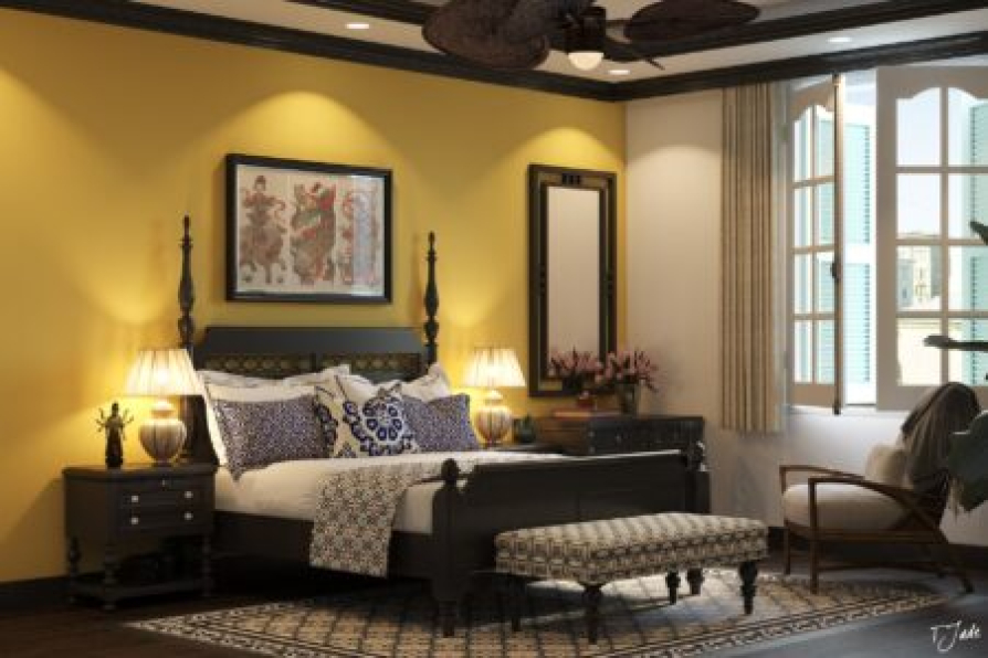 Tam Jade - 3D Interior Scenes File 3dsmax Model Indochine Bedroom 489 