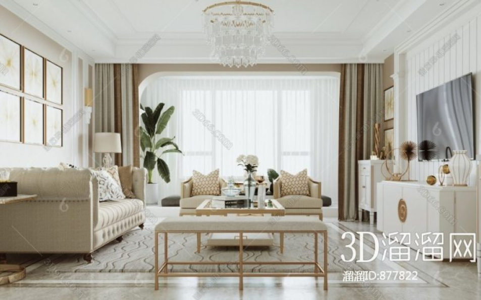 3D Interior Scenes File 3dsmax Model Livingroom 292