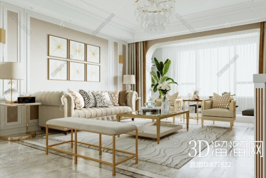 3D Interior Scenes File 3dsmax Model Livingroom 292