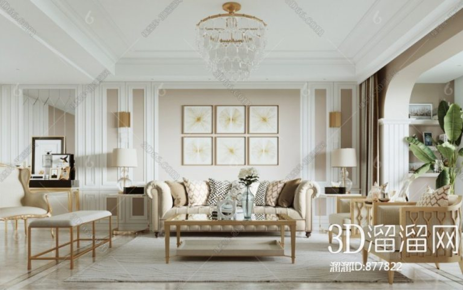 3D Interior Scenes File 3dsmax Model Livingroom 292