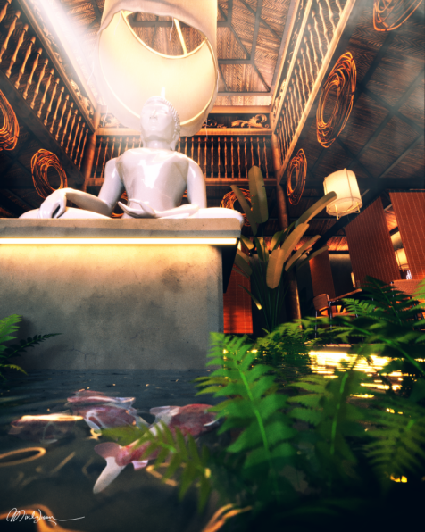 TranMinhLuan - 3D Model Interior Restaurant Scene 233  Free Download