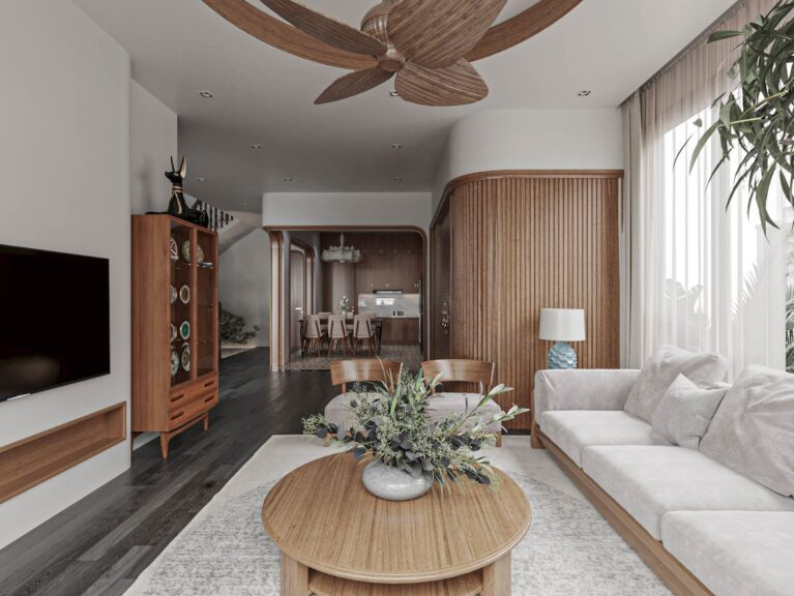 Nguyen Diep - Free 3D Interior Living room- Kitchen Model Download 