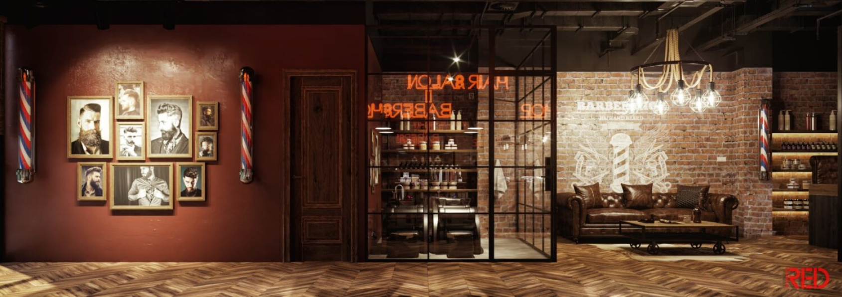 Do Huy Binh - Download Free 3D Gentlemen's Barbershop Model