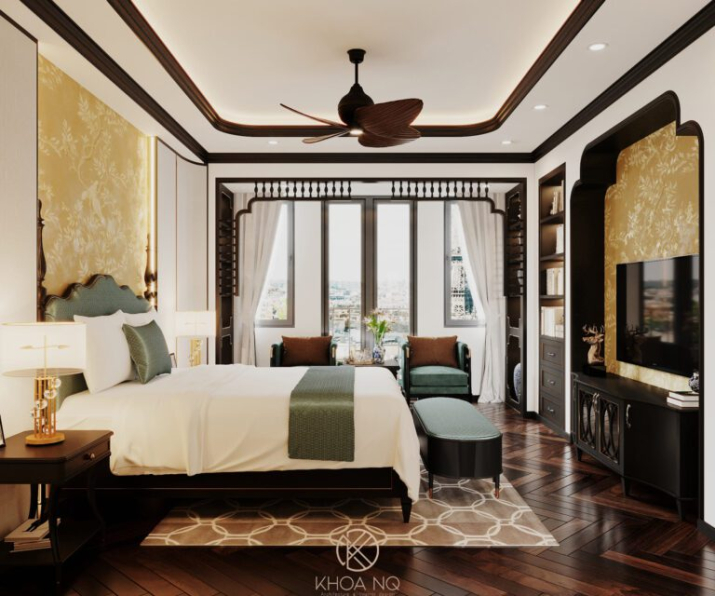 Khoa NQ - 3D Interior Indochine Bedroom Model Download 