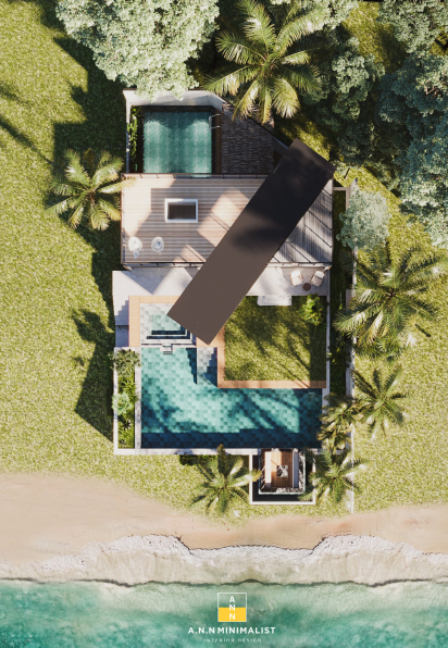  An Ngoc - 3D Interior Pool House Model For Free Download 