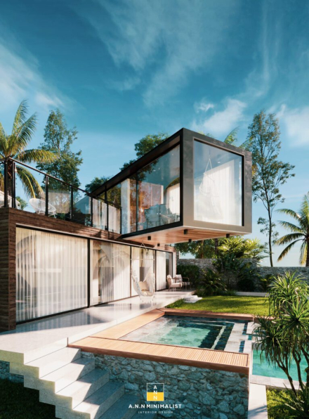  An Ngoc - 3D Interior Pool House Model For Free Download 