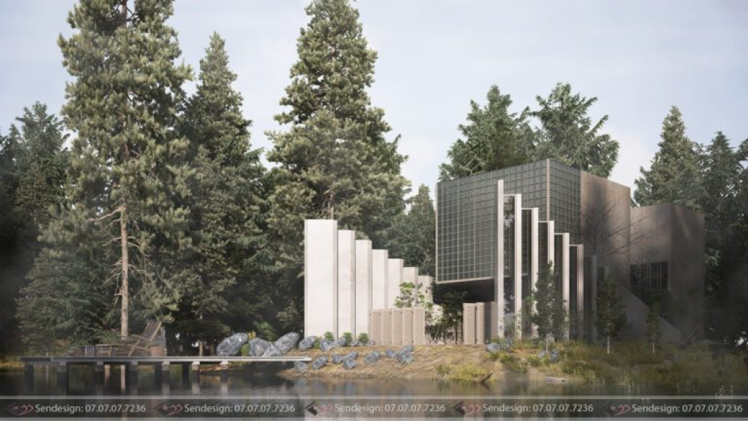 Phu Nguyen - 3D Model of Exterior Lake House For Free Download 