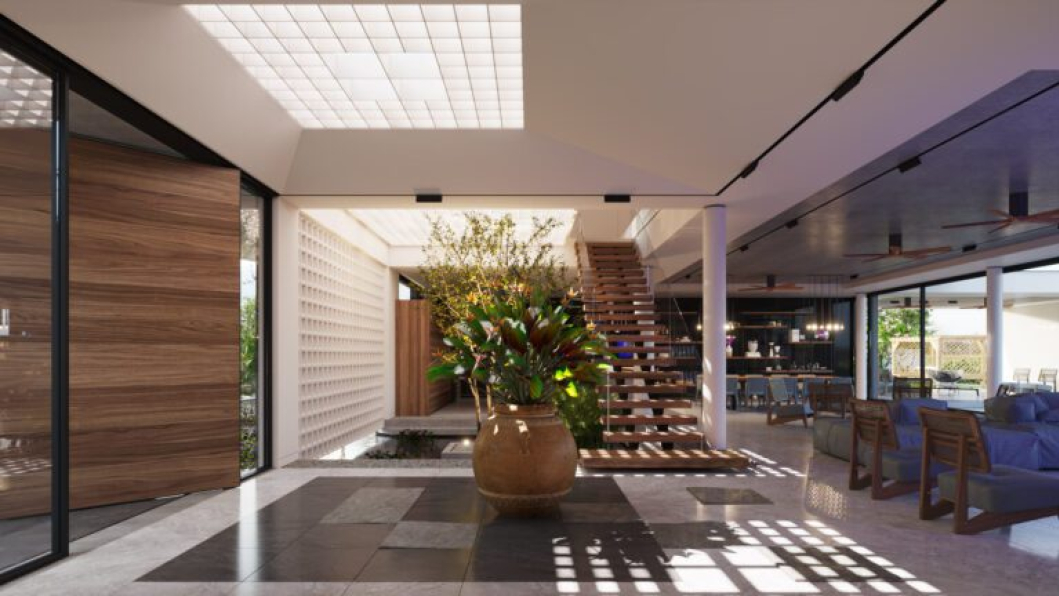 Ta Vo - Free 3D Exterior Garden House Model Download 