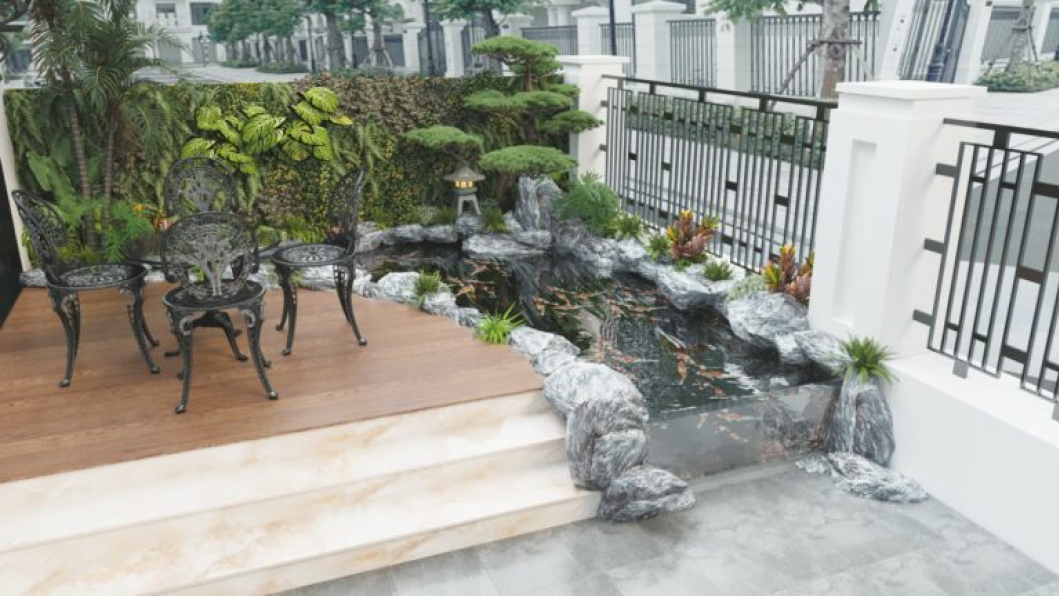 Long Gao - 3D Exterior Villa Landscape Model Download 