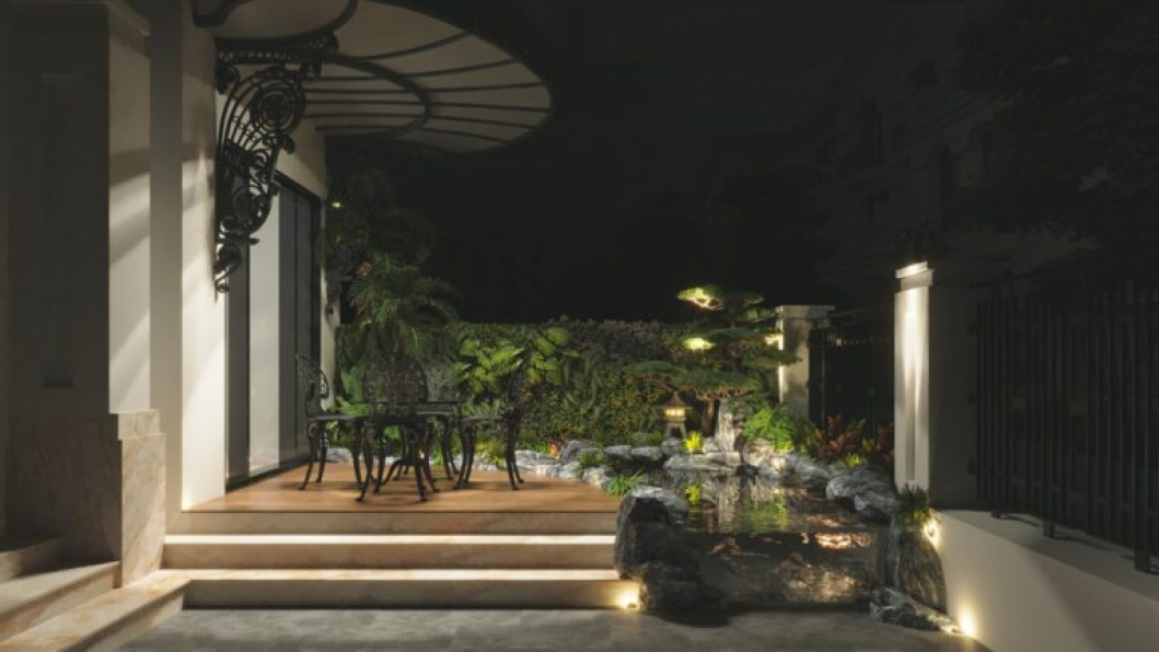 Long Gao - 3D Exterior Villa Landscape Model Download 