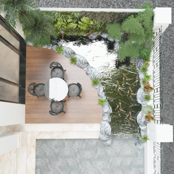 Long Gao - 3D Exterior Villa Landscape Model Download 