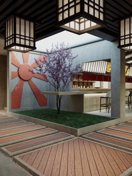 Duy Le - 3D Interior Restaurant Model Download 