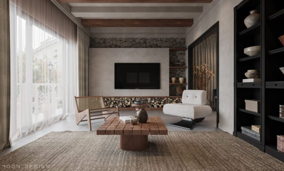 Nguyen Ha - Download Free 3D Interior Living Room - Kitchen Model 