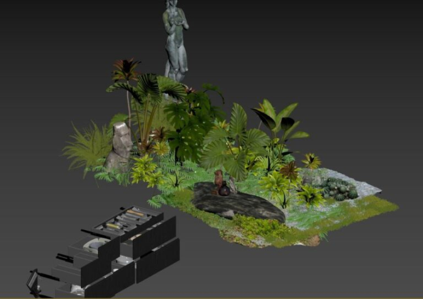 Anh Duy Dam - 3D Exterior Garden Model Download