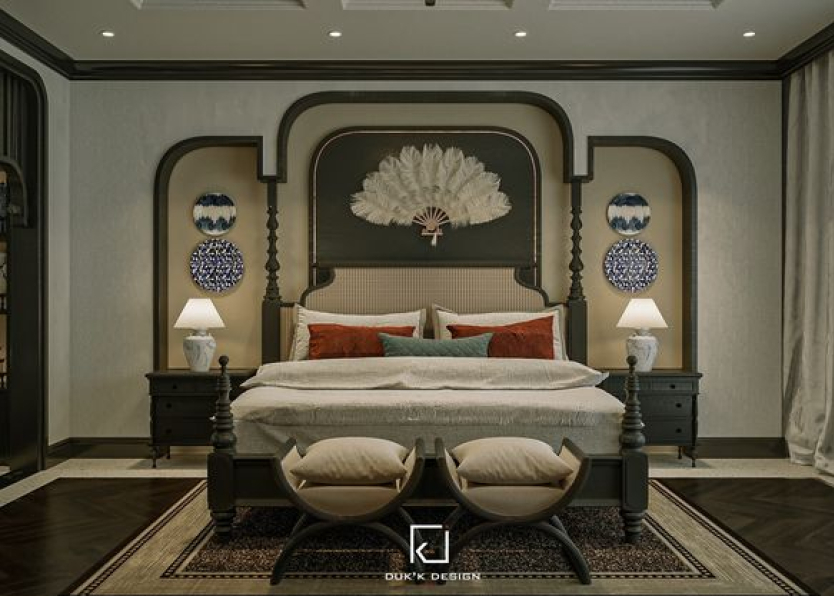 Dat Nguyen - 3D Indochine Bedroom Interior Model Download 