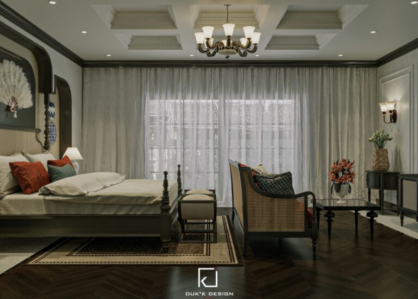 Dat Nguyen - 3D Indochine Bedroom Interior Model Download 