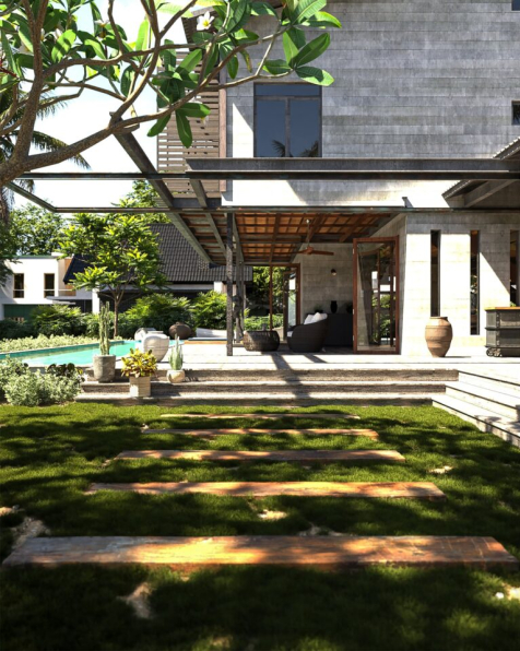 Thanh Nguyen - Free 3D House Tropical Exterior Model Download