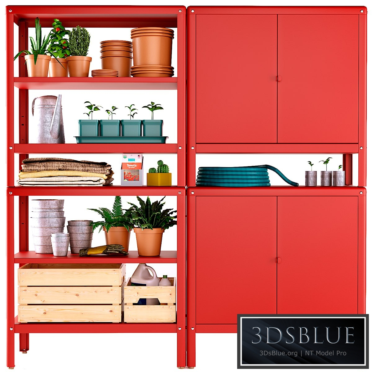KOLBJORN Bookcase with 2 cabinets | IKEA