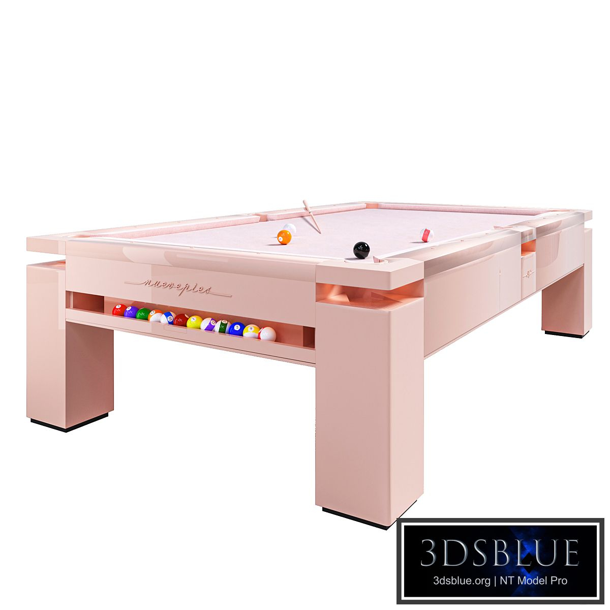 Pool table MONOCOLOR PINK PASTEL