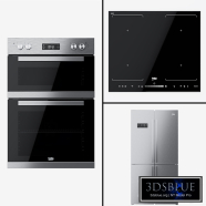 Beko - a double oven BDQF22300, a refrigerator GN1416221Z and a hob HQI64501FHT.
