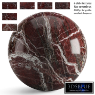Red marble v2. 6 textures at 8k