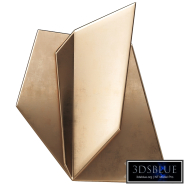 Irregular 3D Abstract Golden Wall Hanging Home Metal Wall Decoration
