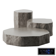 Stone slab coffee tables