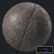 Pavement Materials 44- Eurofan Stone Paving | Sbsar Pbr 4k Seamless
