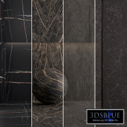 Porcelain tile Laminam Sahara Noir, NATURALI NERO-GRECO, Noir Desire, Cemento Nero. 3000x1000mm.