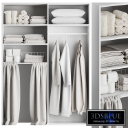 Wardrobe with things for the laundry room and bathroom